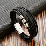 Verfijnde Gevlochten Leren Armband - Voor de Stijlvolle Man