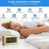 Houten Digitale Wekker – LED Display met Temperatuur en Datum