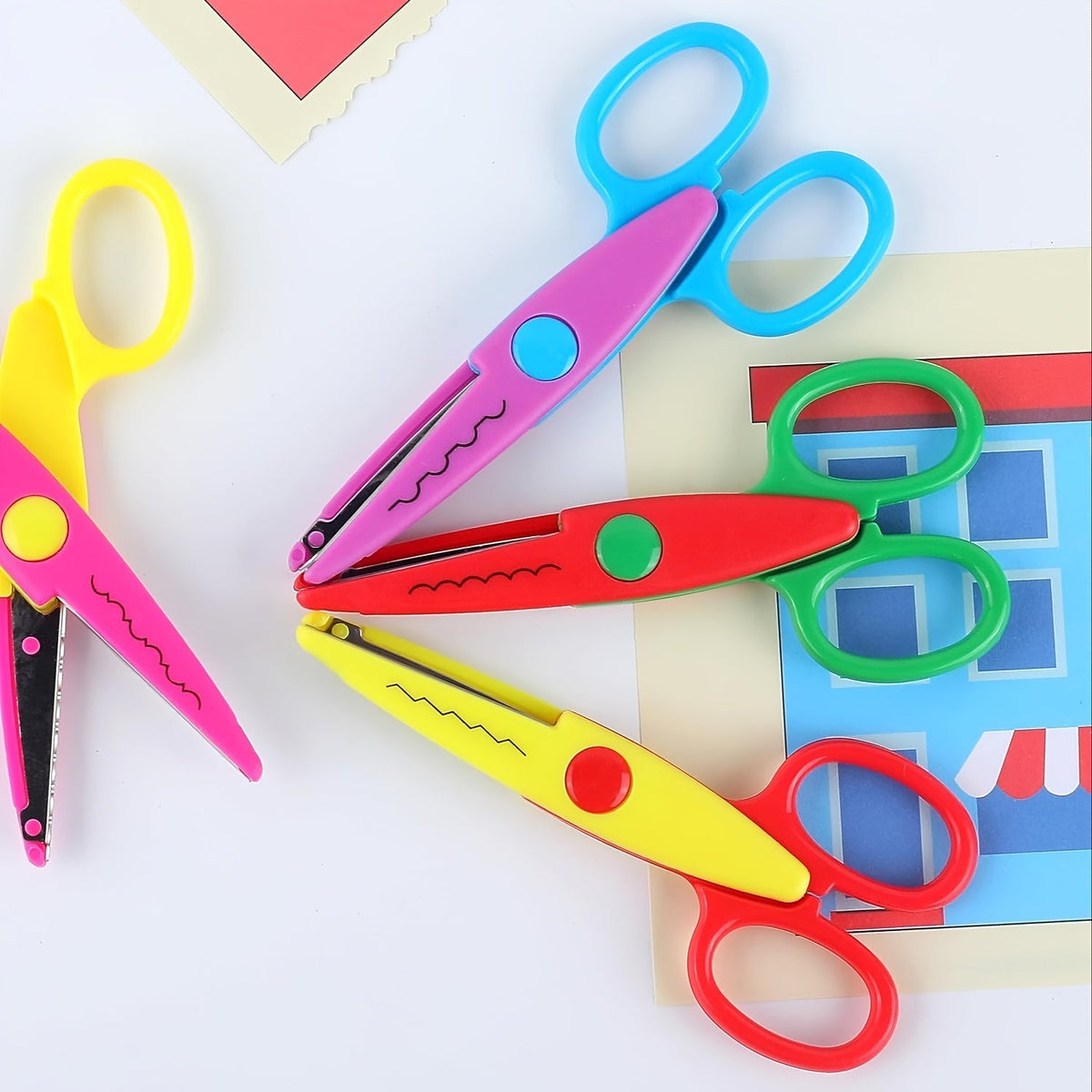 Kleurrijke Creatieve Knipscharen Set – Decoratieve Randen voor Handwerk en DIY