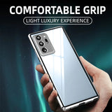 Magnetische geharde glazen dubbele telefoonhoes voor Samsung