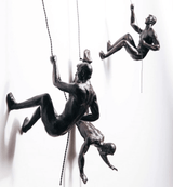 Wandsculptuur ClimbArtis | Symbool voor Kracht & Groei | Handgemaakt van Hars & IJzerdraad