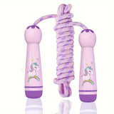 Unicorn Springtouw - Gezellig Springtouw voor Kinderen met Houten Handvaten