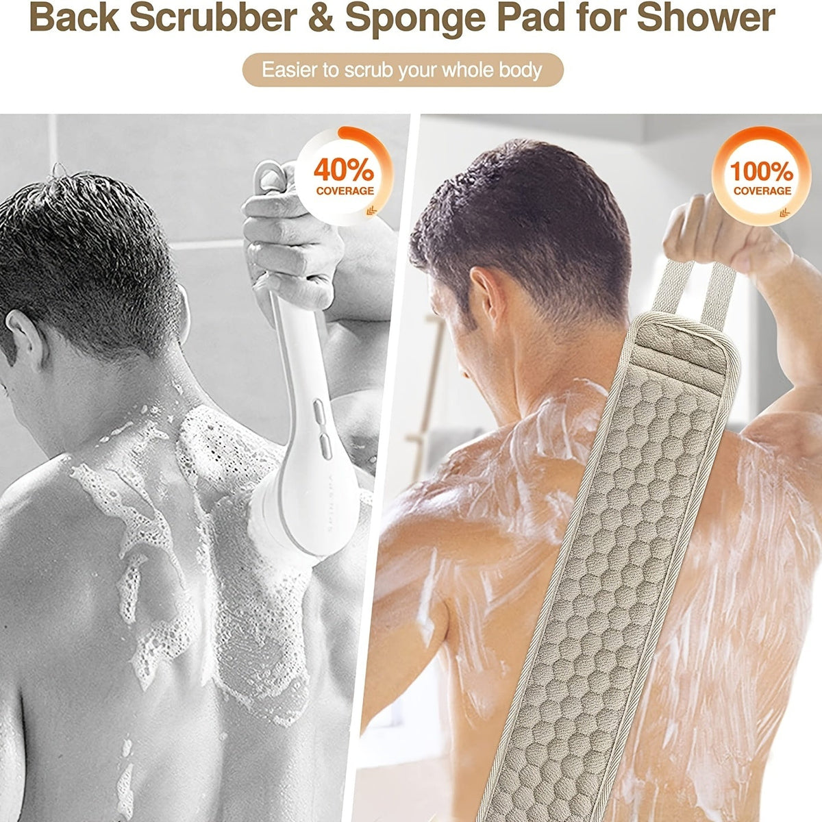 Comfortabele Diep Reinigende Rugscrubber – Praktisch en Verkwikkend