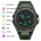 ⌚Sportieve Dual-Display Mode Multifunctionele waterdichte verlichte herenarmbandhorloge