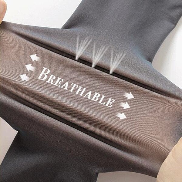 Lunava | Fleece Panty Fake Doorschijnend | Warme Winterpanty met Huideffect en Thermovoering