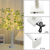 Kerstmis Groene Bladeren LED Boom – Warm Witte Feestelijke Batterij-Aangedreven Verlichting