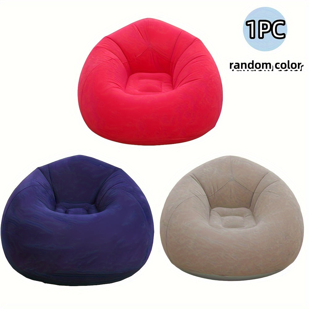 Zachte Opblaasbare Loungestoel – Relaxed en Compact voor Binnen en Buiten