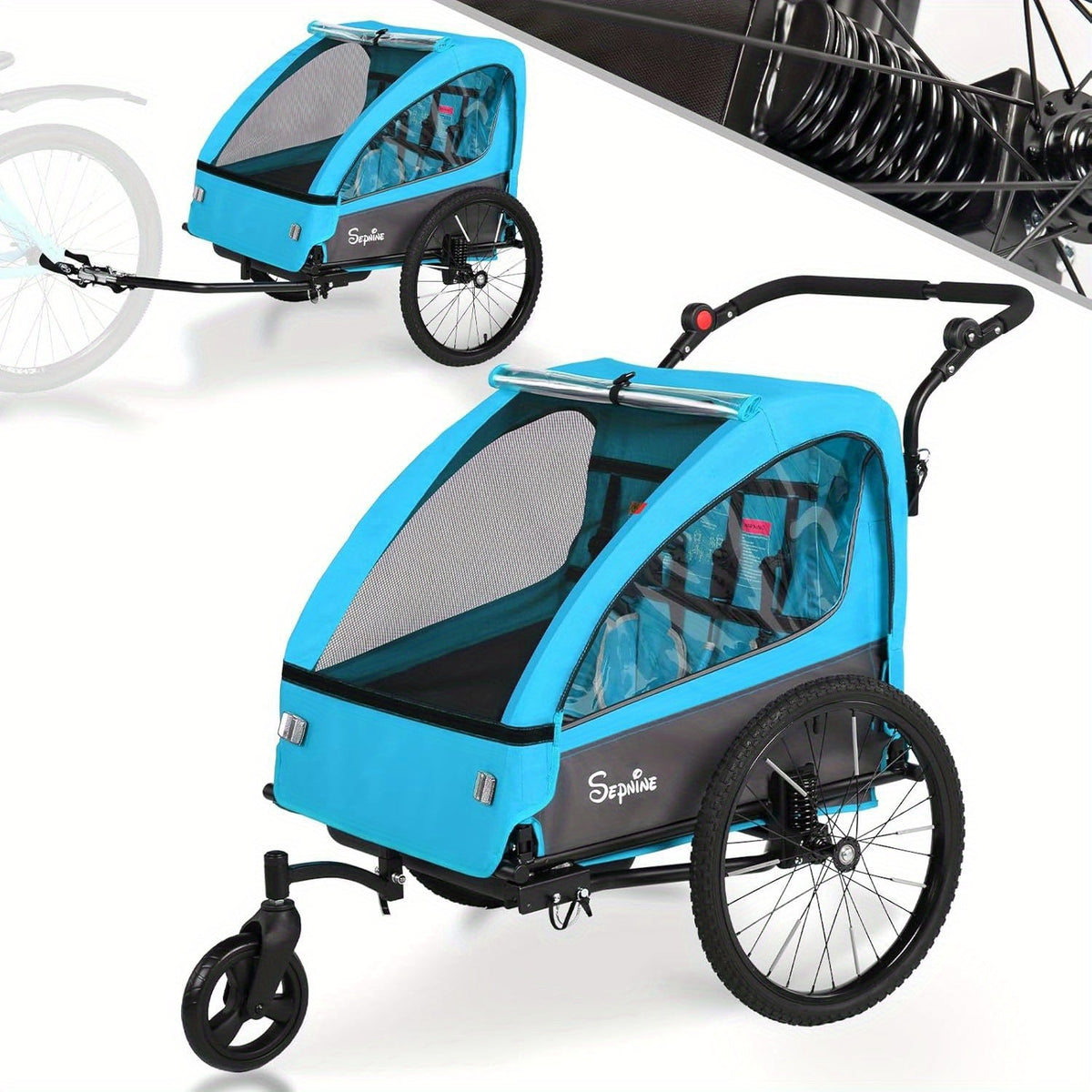 FlexiRide 2-in-1 Fietscaravan – Comfortabel en Opvouwbaar voor Twee Personen