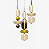 Moderne Hanglamp met Gekleurd Glas