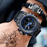 ⌚Sportieve Dual-Display Mode Multifunctionele waterdichte verlichte herenarmbandhorloge