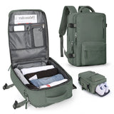 Travelliva Dames Reisrugzak 35 L | Waterdicht & met USB-aansluiting | Anti-diefstal & Schoenenvak | Voor Wandelen, Dagelijks Gebruik & Reizen