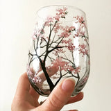Sandsberg | Wijnglas Four Seasons Tree - handgeschilderde Kunst