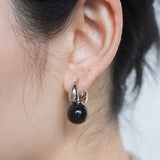 Stijlvolle Zwarte Onyx Oorbellen – Lina