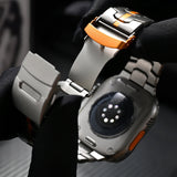 Kevanox Horlogeband | Horlogebandjes | Titanium Apple Watch band met luxe uitstraling