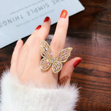 Kristallen Vlinder Ring – Elena