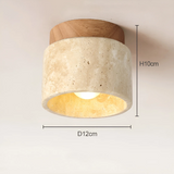Wabi Sabi Gele Marmer Japanse Plafondlamp - TranquilStone