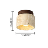 Rustieke Travertin Plafondlamp – TravaGlow