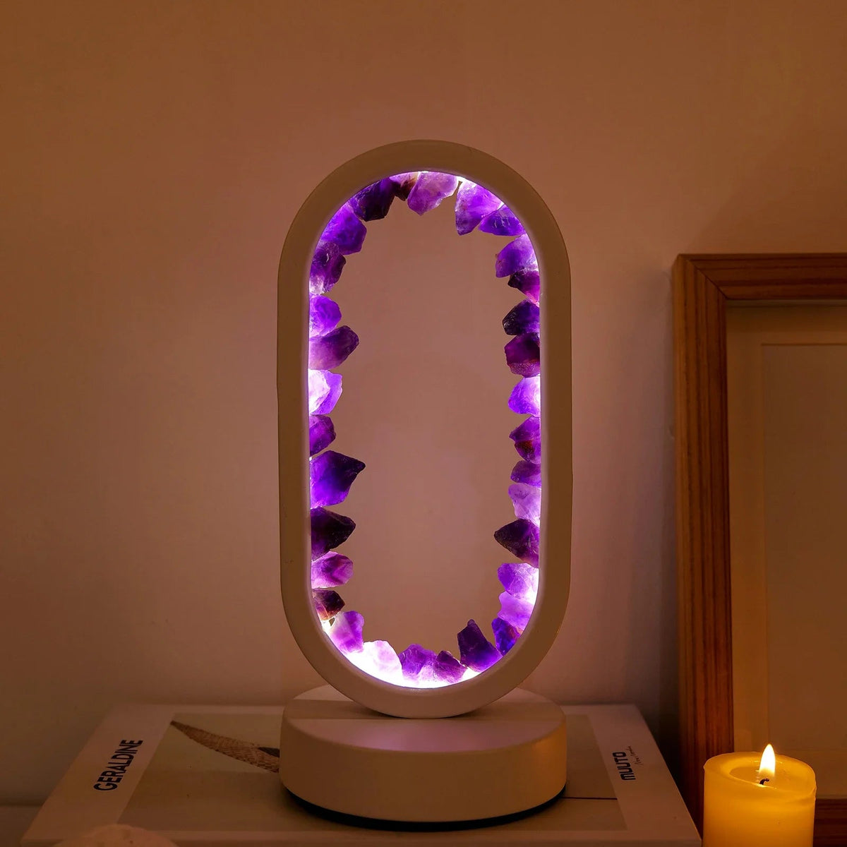 Handgemaakte Amethistlamp - Serenith