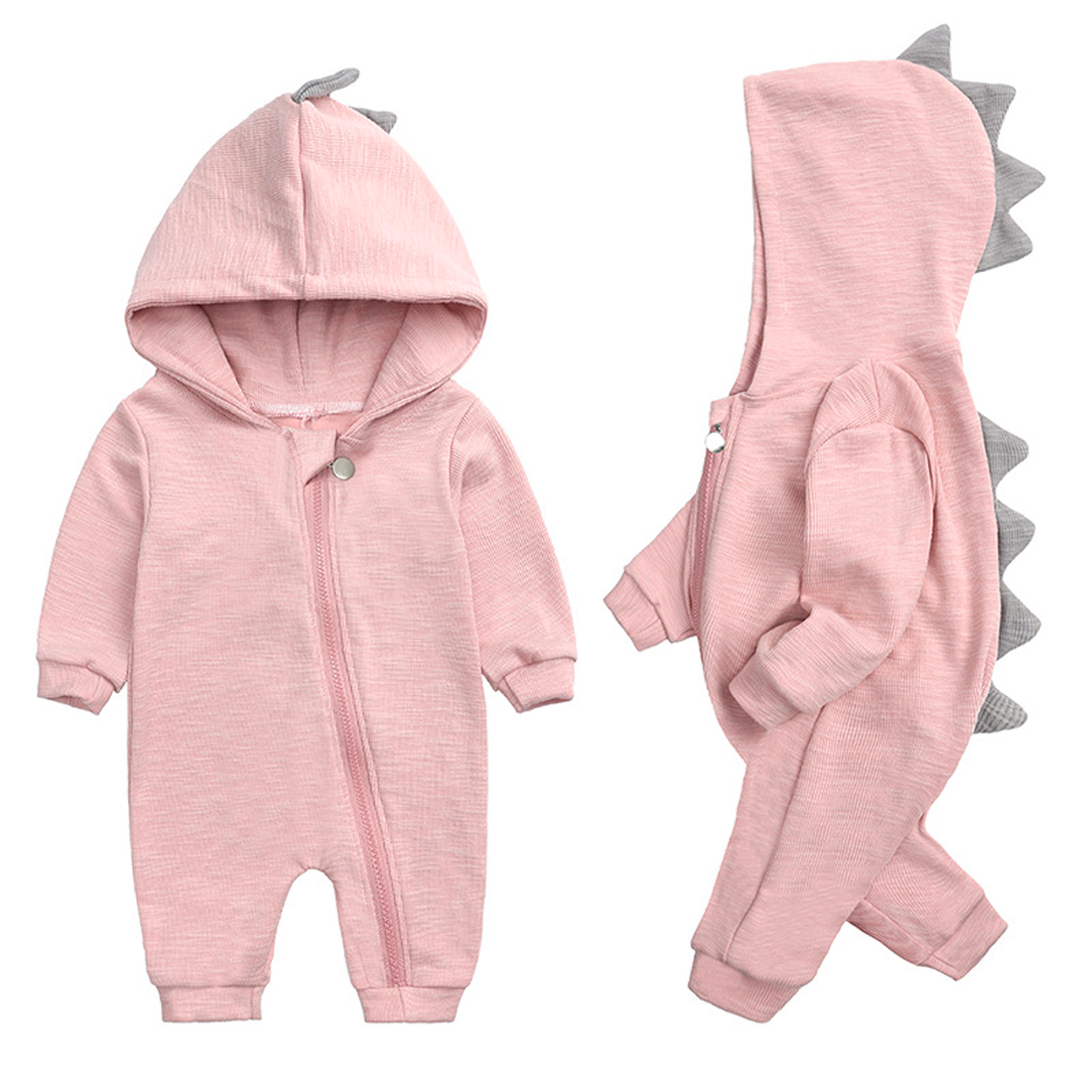 Schattige Baby-Overall met Dinosaurierkapuze – DinoDream Onesie