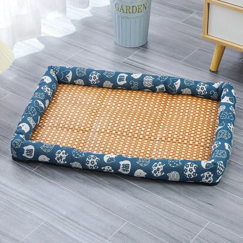 Rattan Pet Mat | Zorg voor het comfort van je huisdier op warme dagen!