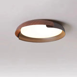 Moderne plafondlamp met houtpatroon – Stijlvolle LED-verlichting voor de woonkamer