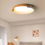 Moderne plafondlamp met houtpatroon – Stijlvolle LED-verlichting voor de woonkamer