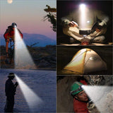 Krachtige Waterdichte LED Hoofdlamp met Zoom & Oplaadbare Accu voor Buitenactiviteiten