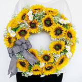 Zonnebloem en Madeliefjes Krans