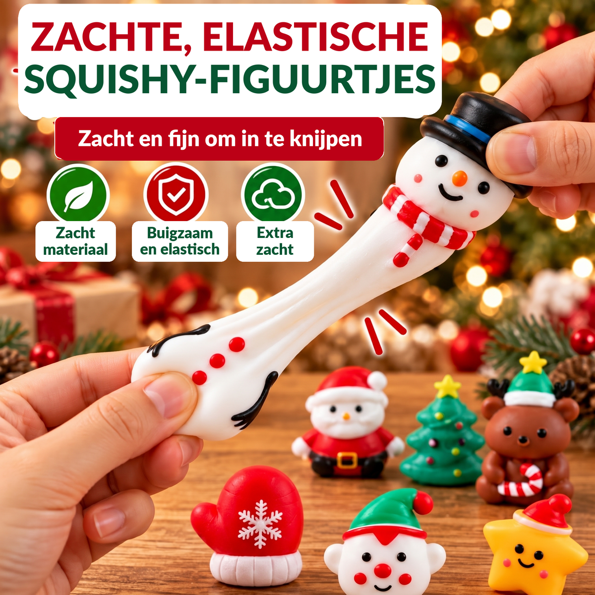 Kerst Squishy Adventskalender – 24 mysterieuze squishy speeltjes (3+ jaar)