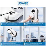 CleanBot Raamreiniger – Slim en Handsfree met Afstandsbediening voor Streeploze Ramen