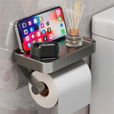 Toiletpapierhouder met plank – Stalux