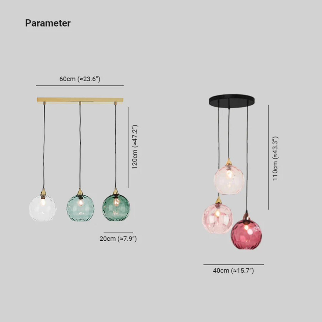 Moderne Cluster Pendelleuchte met 3 Lampen - Cascade