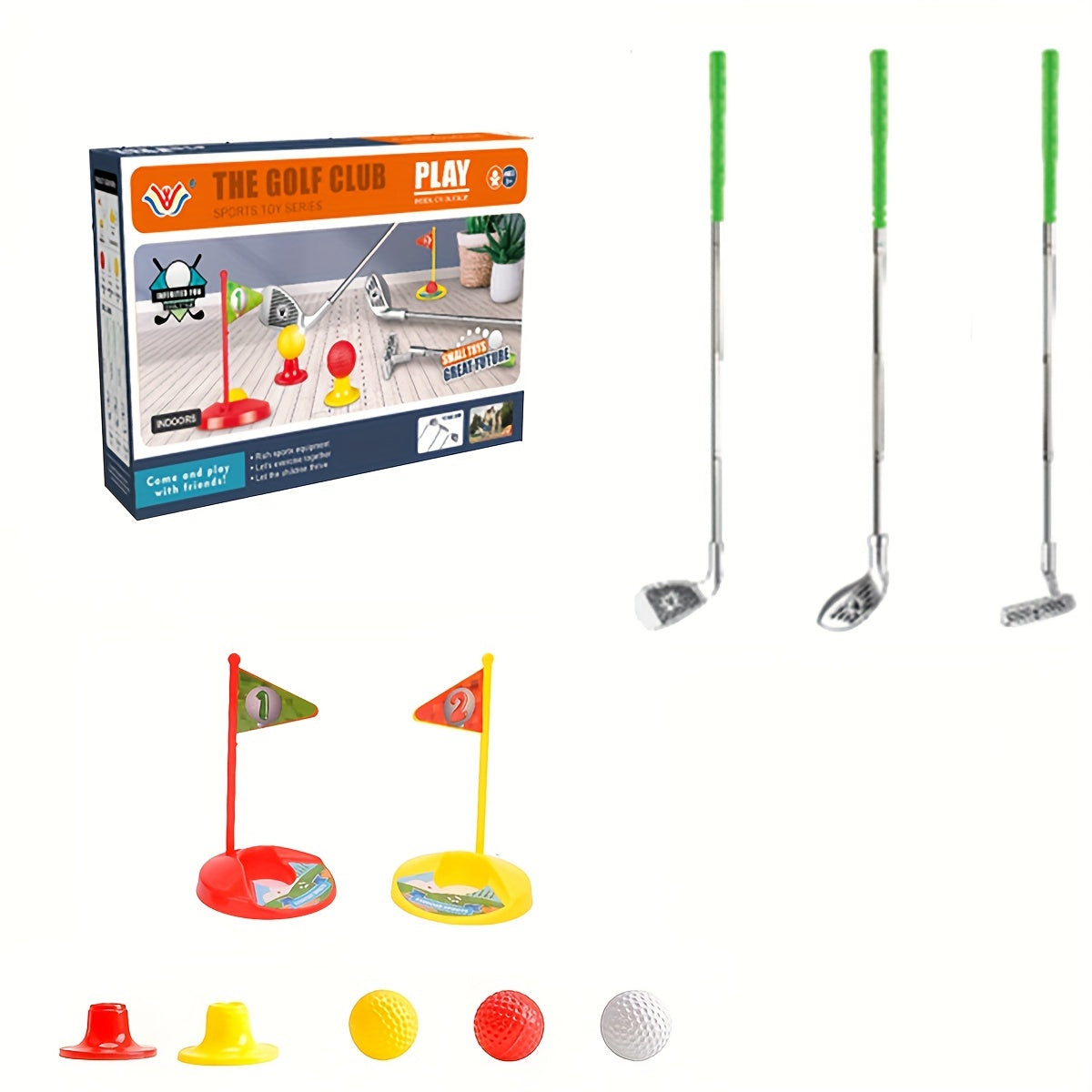 Golfset voor Kinderen - Verstelbare Clubs en Doelen voor Eindeloos Speelplezier