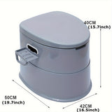 Portabel Grijs PVC Toilet - Comfortabel en Handig voor Kamperen en Noodgebruik