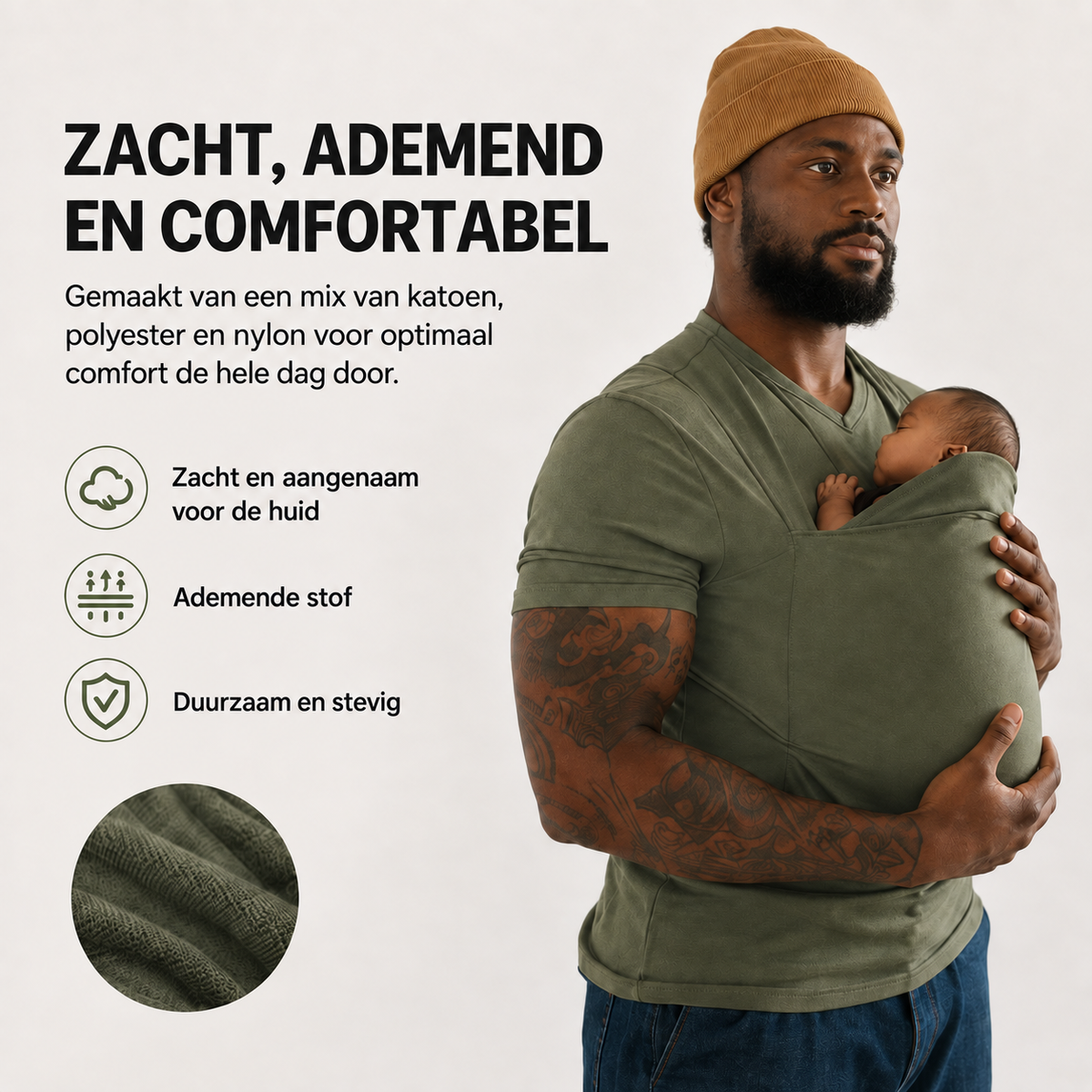 CarryMe Draag T-shirt voor Baby – Comfortabel T-shirt met Borstvoedingsfunctie