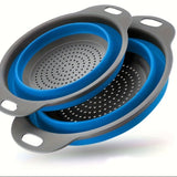 Opvouwbare Siliconen Vergiet Set – Perfect voor Pasta, Groenten en Fruit