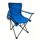 Opvouwbare Campingstoel met Zijvak - Duurzaam Stalen Frame voor Buitenactiviteiten