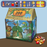 Safari Jungle Speeltent - Dieren Thema Speelhuis met Burgerpakket Speelgoed