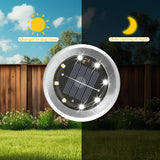 Solar Grondspotverlichting – Geometrisch RVS Ontwerp voor Tuinen en Paden
