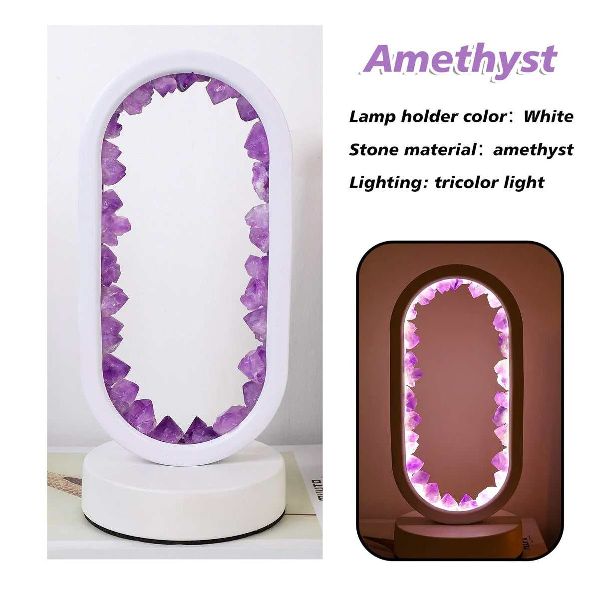Handgemaakte Amethistlamp - Serenith