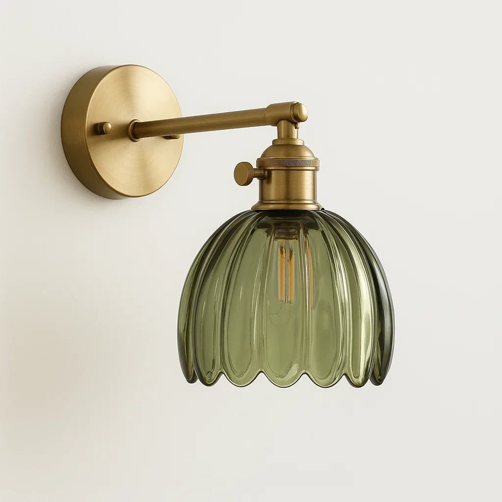 Retro Wandlamp | Glazen Tulpenontwerp | Elegante Verlichting
