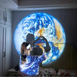 Projectorlamp Aarde en Maan – CelestiaGlow