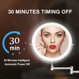 MAGNIFILUX – LED-vergrotingsspiegel met instelbare verlichting en oplaadbare accu