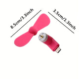 Mini Draagbare Telefoon Ventilators – Type-C Connector met Verstelbare Hoek