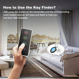Sleutels Finder met 4 Ontvangers – LED Zaklamp & Draagbaar Ontwerp