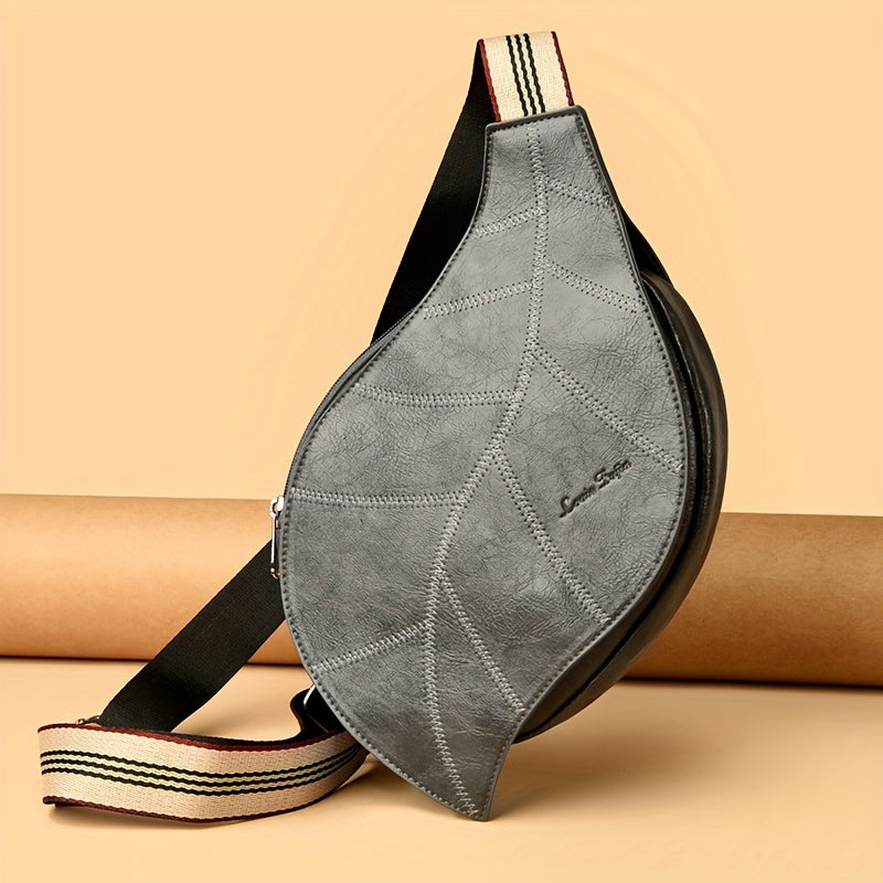 Vintage Kunstleren Crossbody Tas – Verstelbare Riem met Gespsluiting