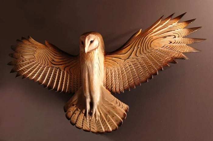 Houten wanddecoratie – Uil “Majestic”