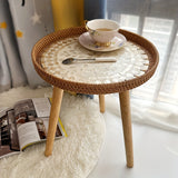Scandinavische Rattan-Bijzettafel - Elin