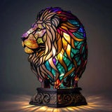 Vibrante Glas-in-lood Dierlampen – Artistieke Tafeldecoratie