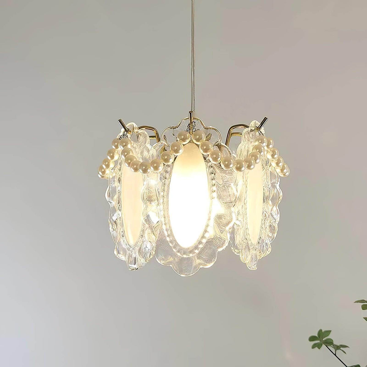 Bloemen Glas Hanglamp - Elegant Design